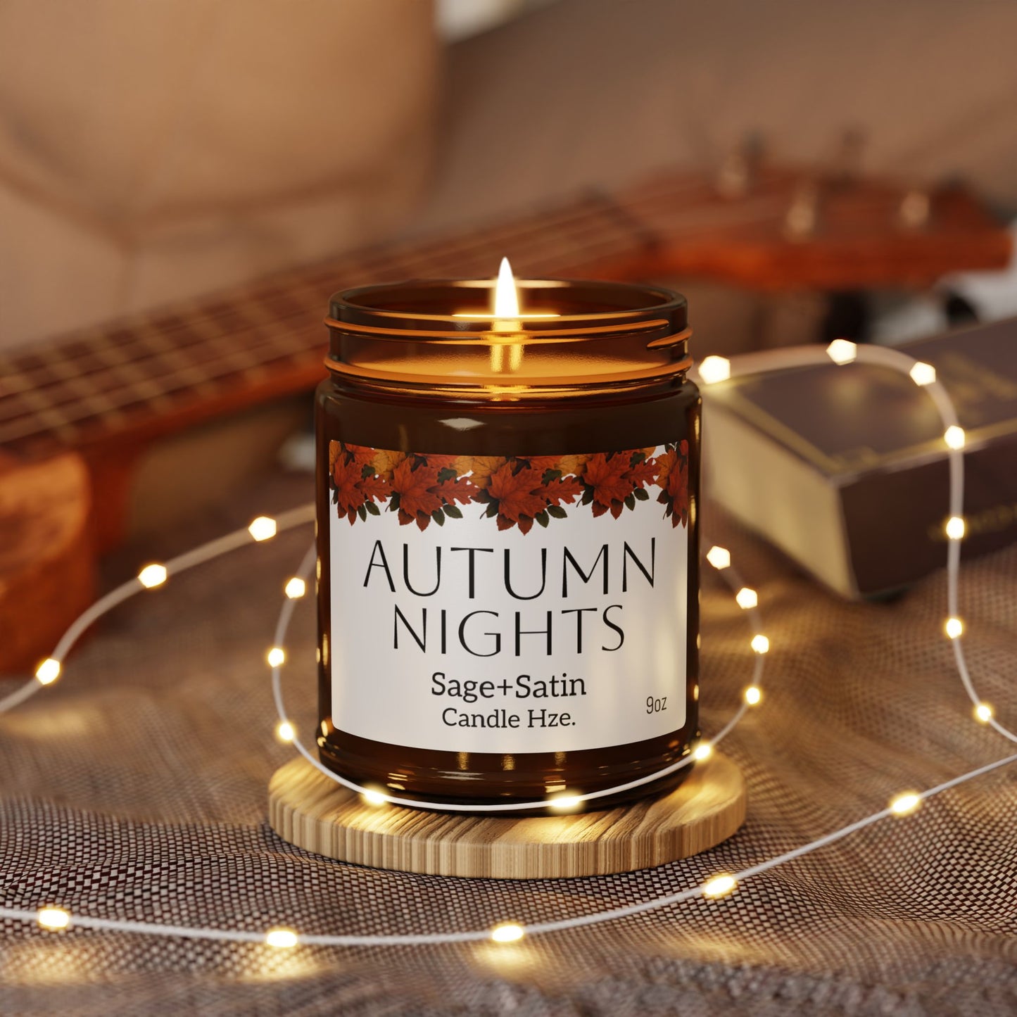 Autumn Nights Scented Soy Candle | Cozy Home Decor, Relaxation,gifts