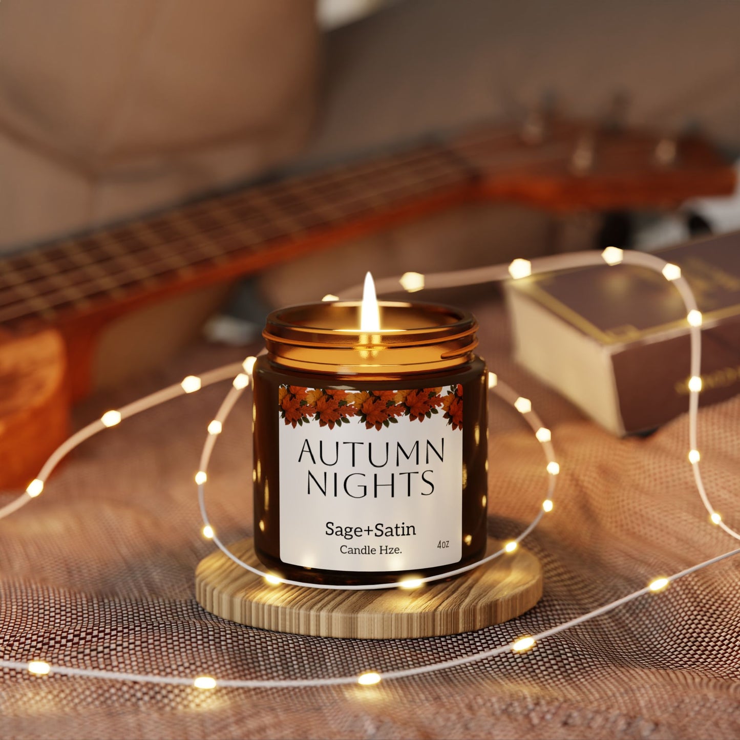 Autumn Nights Scented Soy Candle | Cozy Home Decor, Relaxation,gifts